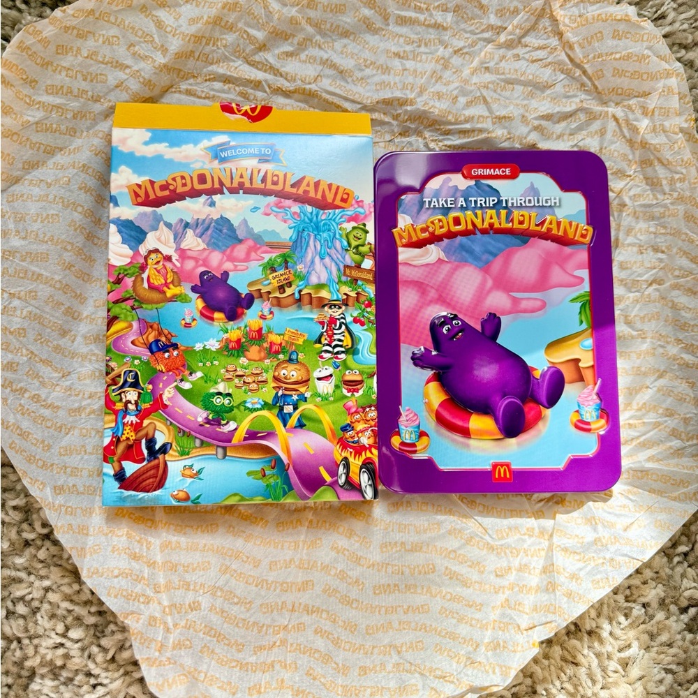 NEW McDonald's McDonaldland Adventure tin - Purple and Red